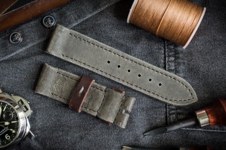 Crazy horse leather hot sale watch strap